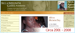 Bill & Melinda Gates Foundation Website, Circa 2000 - 2008